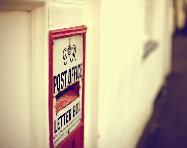 Red post box. Photograph by Tim Irving