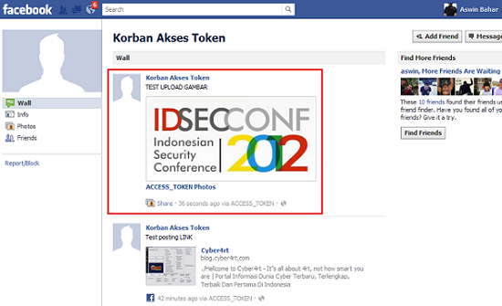 Bahaya Access Token Terhadap Akun Facebook Anda | blog.cyber4rt.com