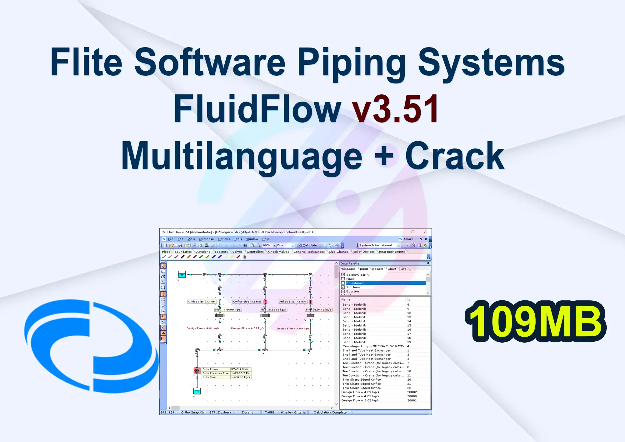 Flite Software Piping Systems FluidFlow v3.51 Multilanguage + Crack