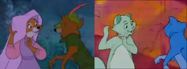 Robin Hood vs. Aristocats Robin Hood 1973 animatedfilmreviews.filminspector.com