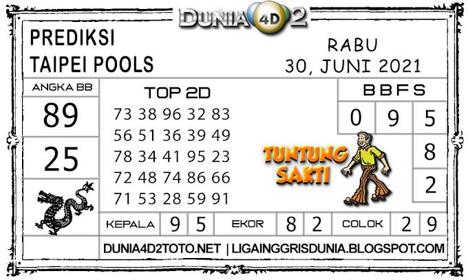 Prediksi Togel TAIPEI DUNIA4D2 30 JUNI 2021