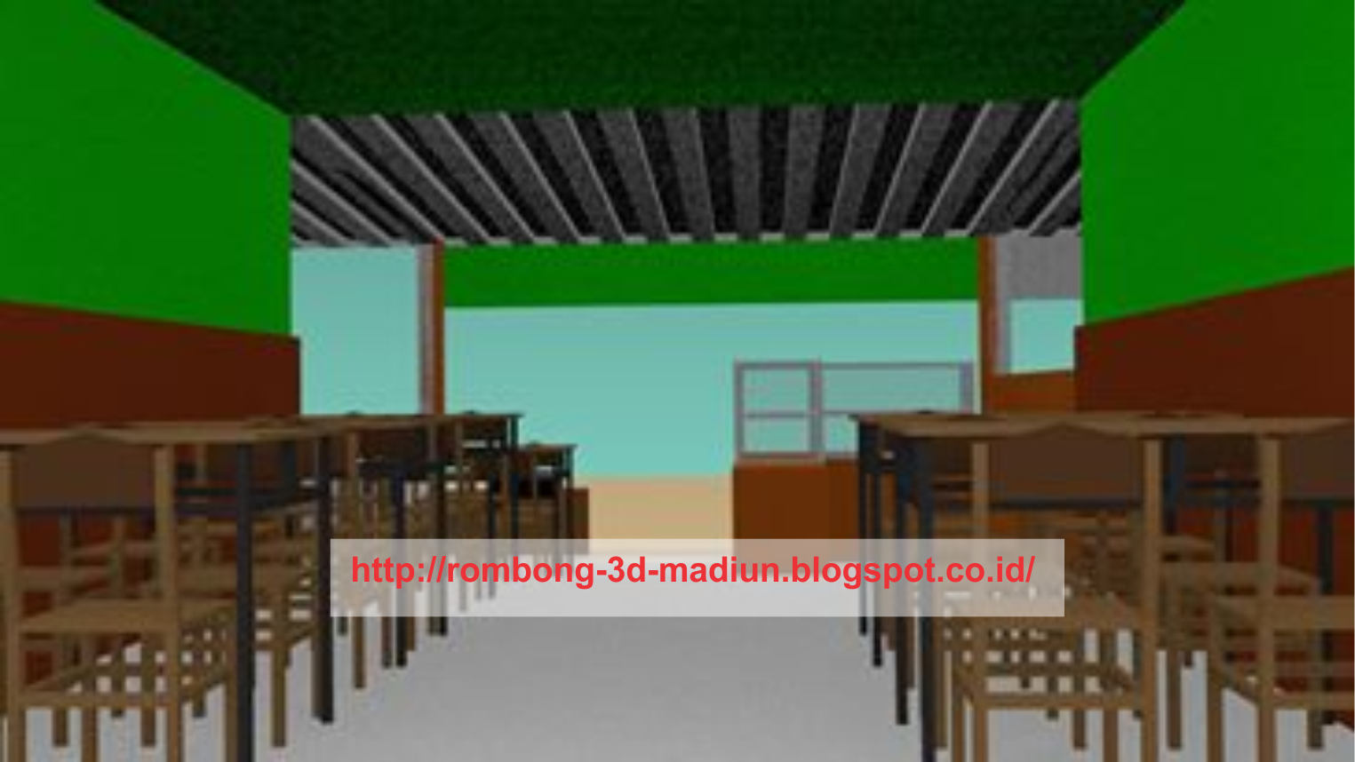 ROMBONG GROBAK GEROBAK 3D DESAIN  INTERIOR  WARUNG  