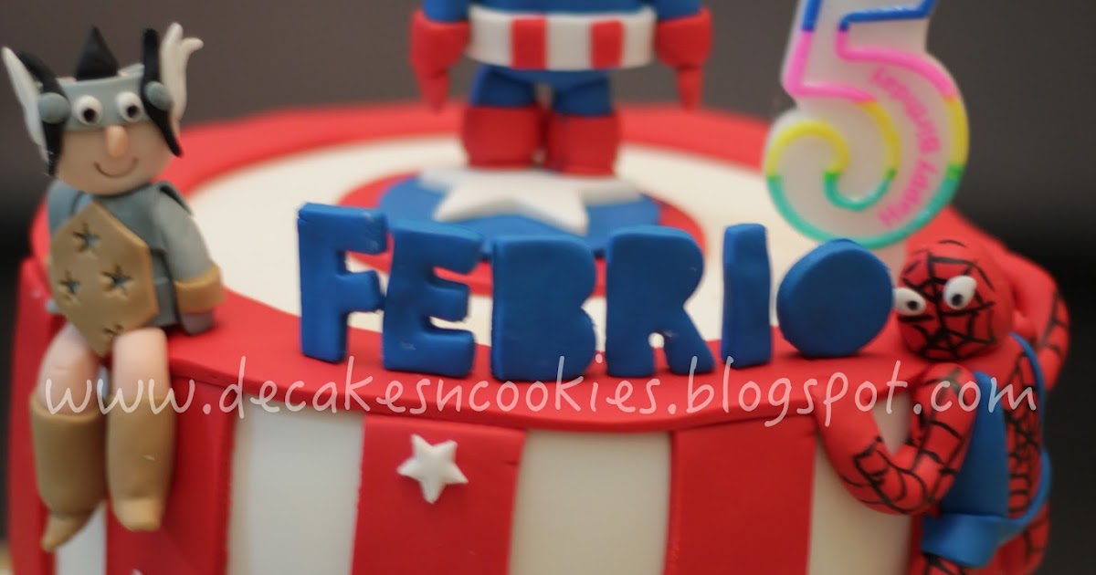 De CakesNCookies Avengers  Birthday Cake