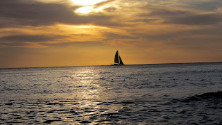 Coucher de soleil sur la plage