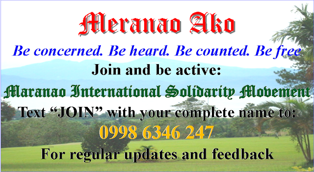 Meranao Ako: Be counted !