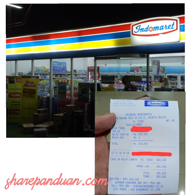 Top Up Rekening Ponsel CIMB NIAGA di Indomaret - Share Panduan
