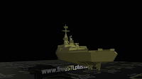 Frigate Ship 3D STL Free Model Image