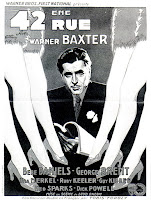 42ème. RUE. Cartel: 120 x 160 cms. Francia. Autor: Joseph Koutachy. Imprenta: Imp. Bedos et Cie., París. LA CALLE CUARENTA Y DOS. 42nd Street. 1933. Estados Unidos. Dirección: Lloyd Bacon. Reparto: Dick Powell, Ruby Keeler, Warner Baxter, Ginger Rogers, George Brent, Guy Kibbee, Ned Sparks, Una Merkel, Bebe Daniels, Edward J. Nugent, Allen Jenkins, Dennis O'Keefe.