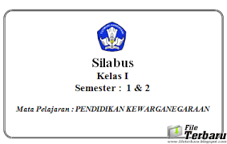 Download Silabus Kurikulum 2013 PKn Kelas 1 SD / MI Terbaru