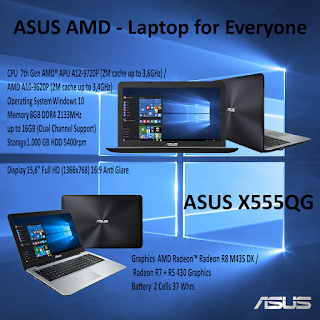 SPESIFIKASI LENGKAP ASUS X555QG