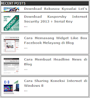 Cara Membuat Widget Recent Posts Bergerak di Blog