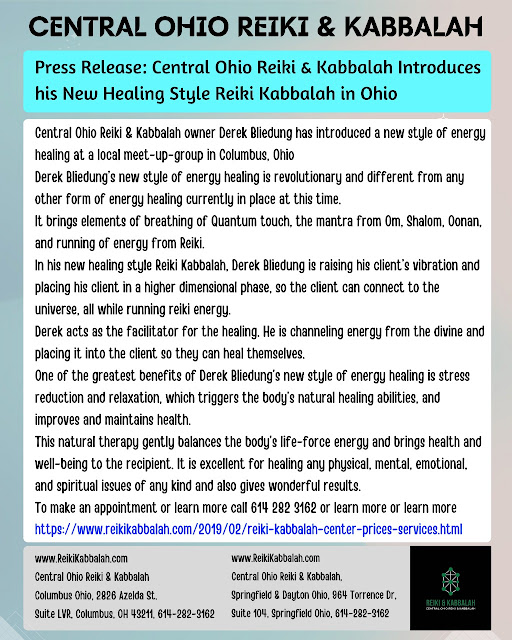 New Healing Style Reiki Kabbalah in Ohio