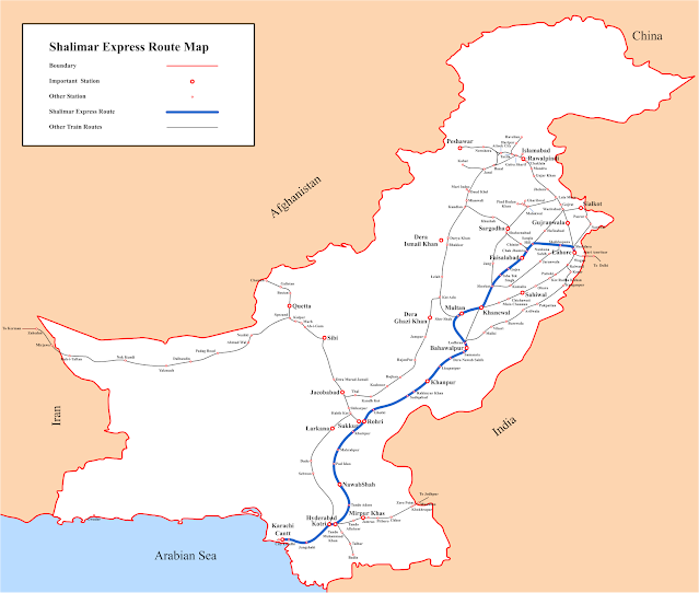 Shalimar Express Route