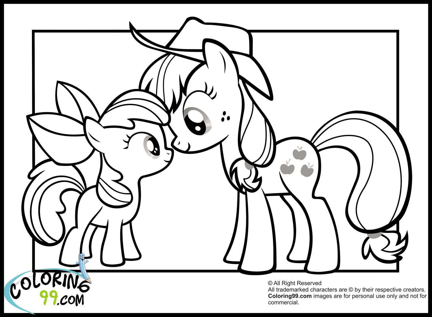 Download My Little Pony Applejack Coloring Pages | Team colors
