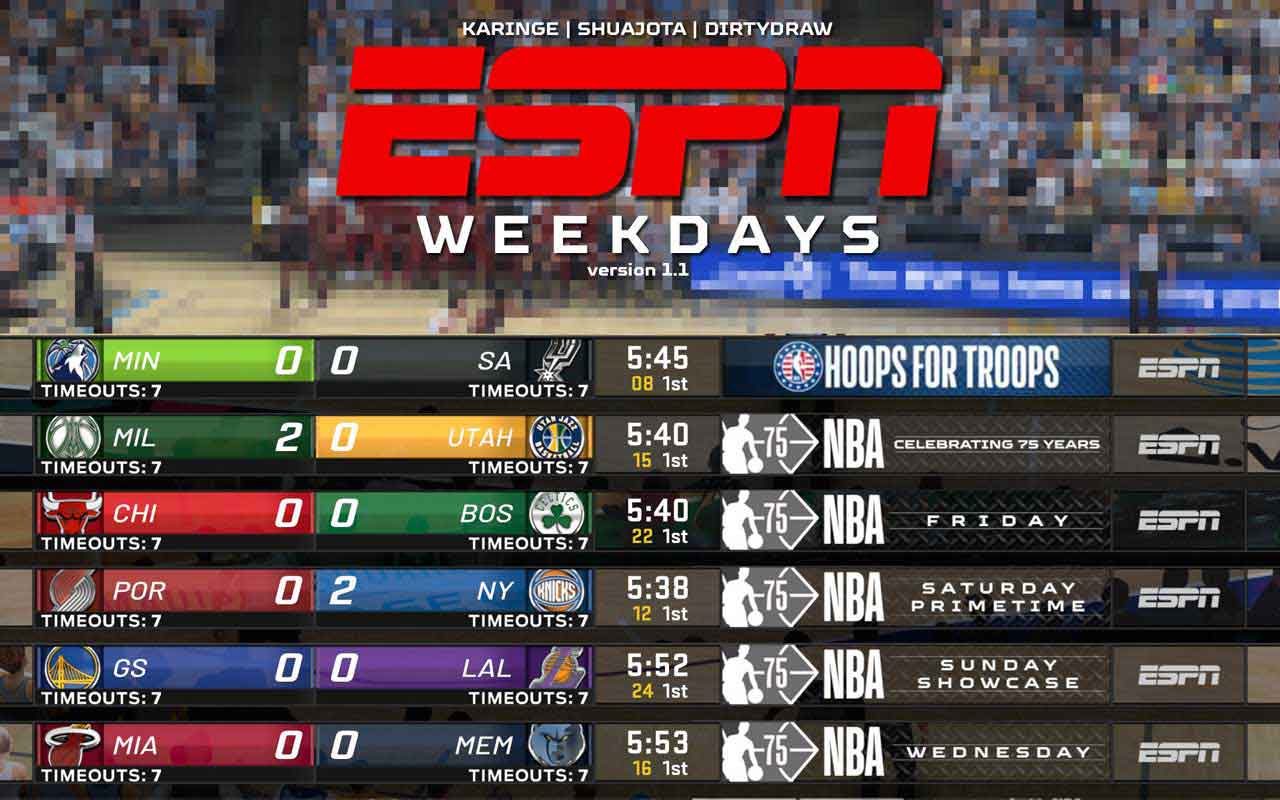 NBA 2K23 ESPN 2023 Scoreboard Pack with 3D Logos