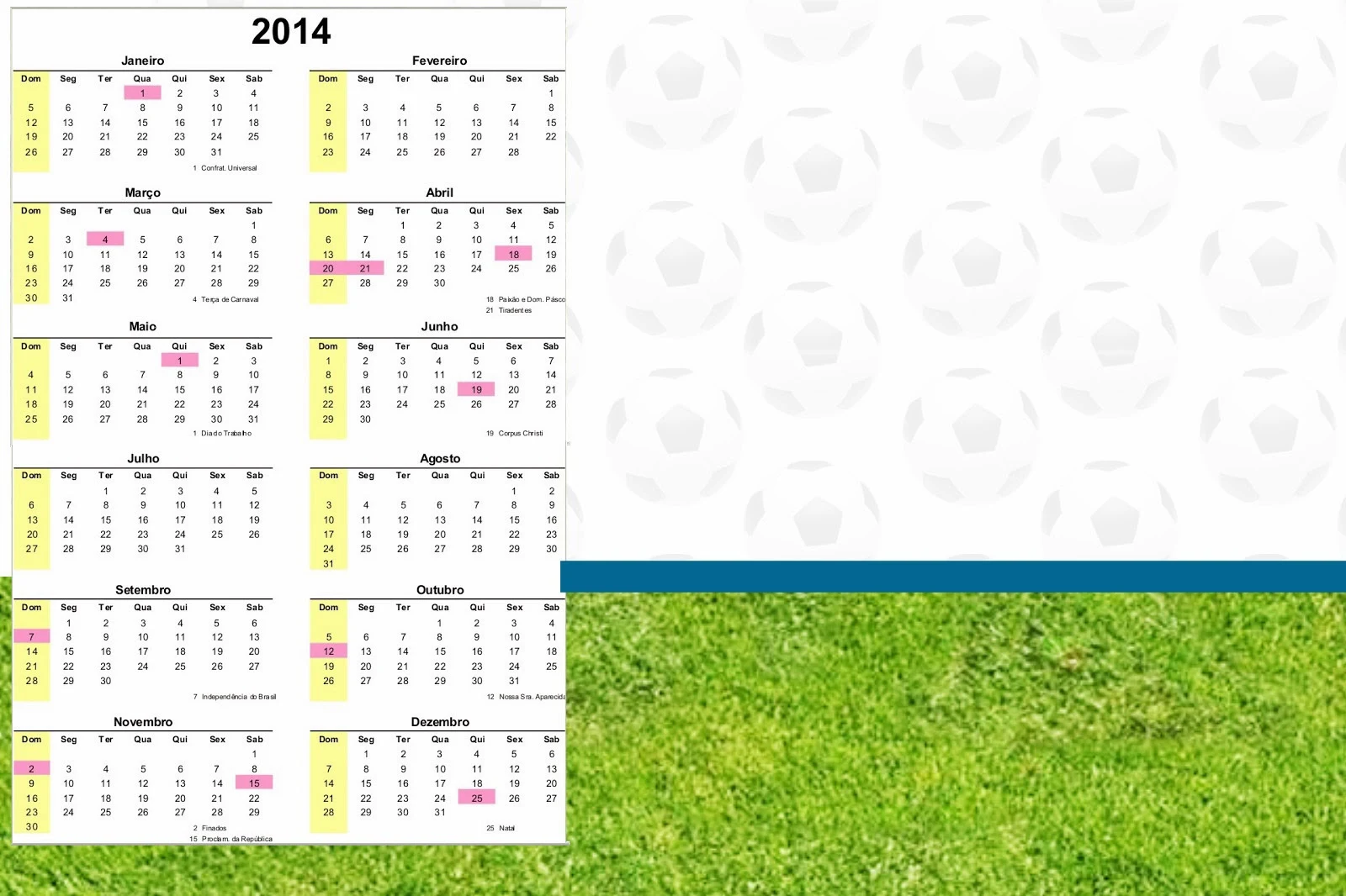 Calendario 2014.