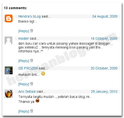 avatar on blogger comments