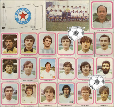 Hajduk Split album sličice Fudbaleri i Timovi 1981/82