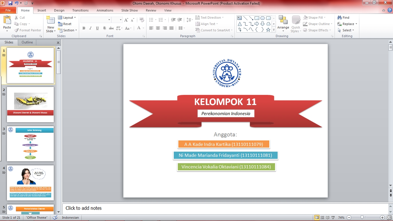 Jasa Pembuatan Slide Power Point Presentasi  Made Marianda