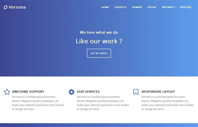 Versona Blogspot Landing Page Template