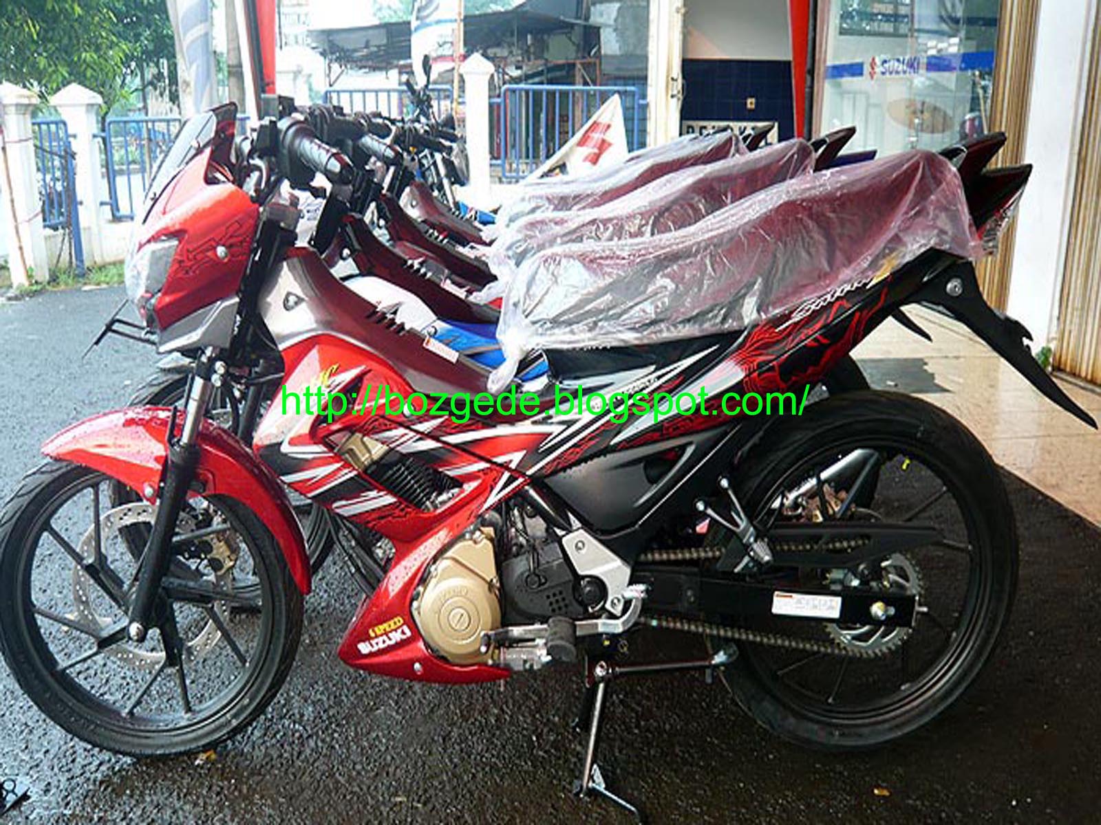 modifikasi satria fu hitam merah