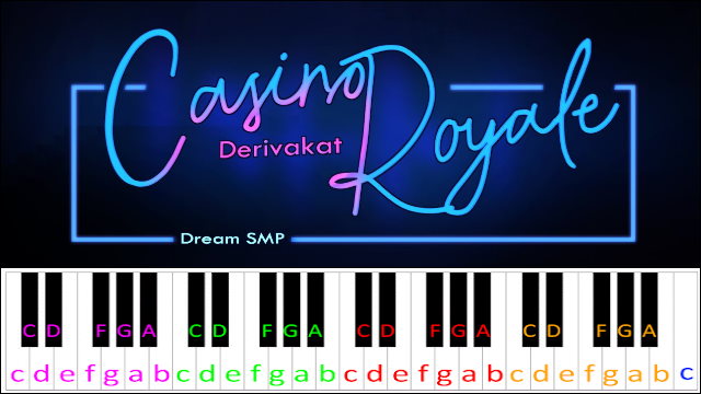 Casino Royale by Derivakat Piano / Keyboard Easy Letter Notes for Beginners