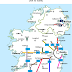 Irish motorways, in a London-metro style map