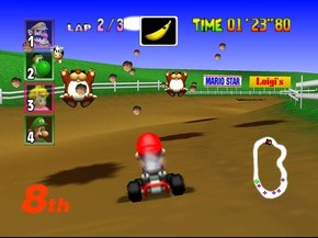 Jogar Super Mario Kart N64 online grátis
