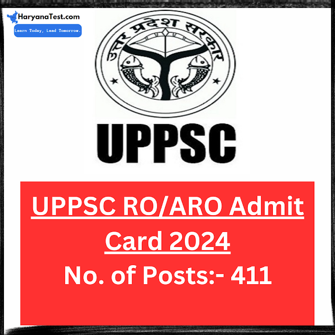 UPPSC RO ARO Admit Card 2024