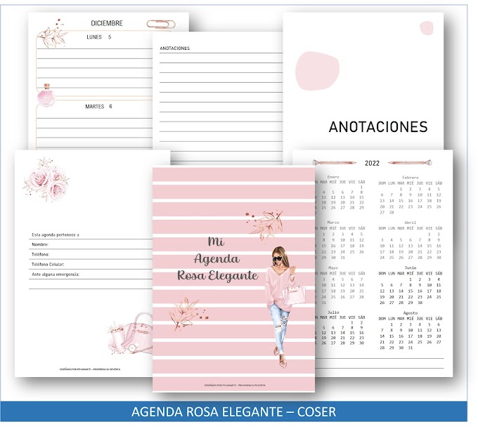 Agenda Rosa Elegante A4 final A5 Junio 2022 - 2023 (COSER)