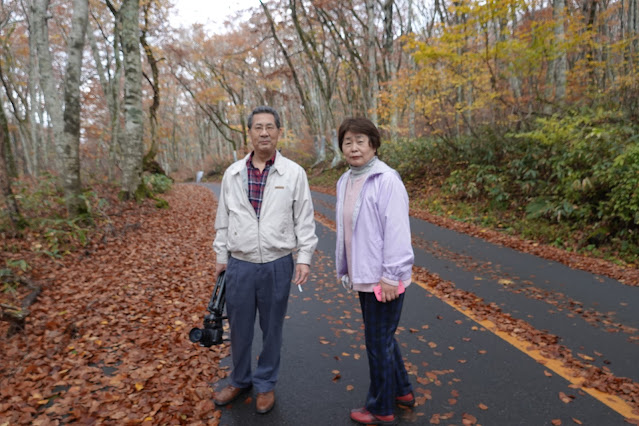 鳥取県道45号倉吉江府溝口線（大山環状道路）観光客のご夫婦とお会いしました