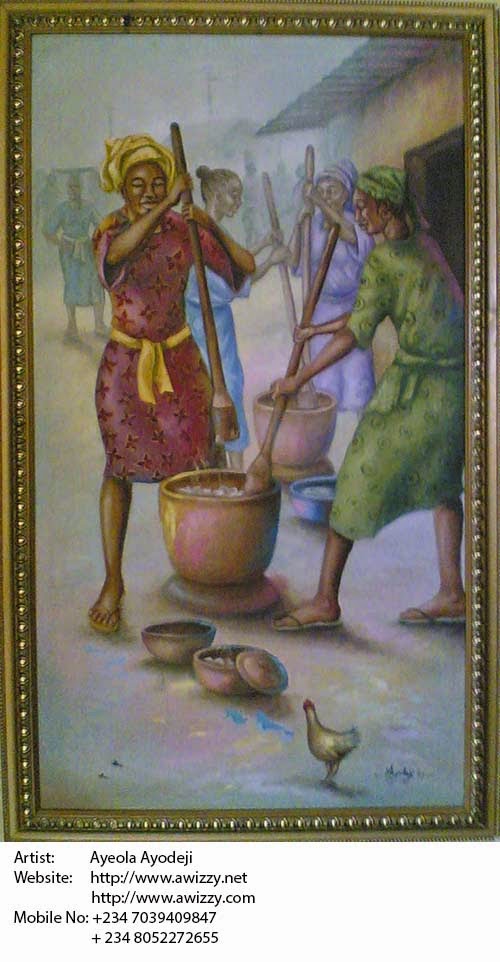 renown nigerian painter ayeola ayodeji abiodun the african art painting by best artist in nigeria