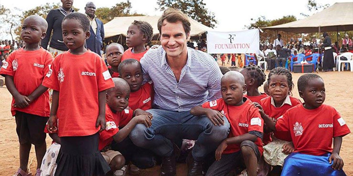 Tennis Player Roger Federer Donated Schooling And Food To A Million Kids