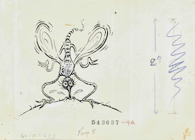 A Geisel illustration of a mosquito drinking from someone's skin.