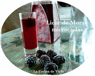 Licor de moras microondas