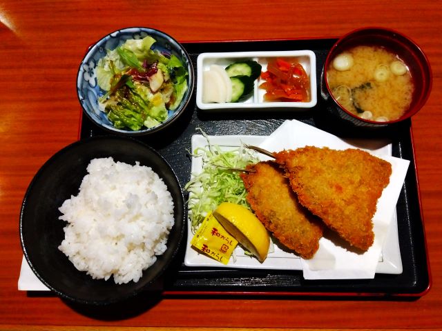 旬彩料理　ゆるり庵　アジフライ定食