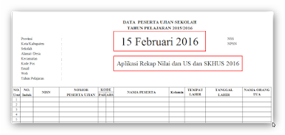 Download Aplikasi Rekap Nilai US dan SKHUS terbaru 2016 