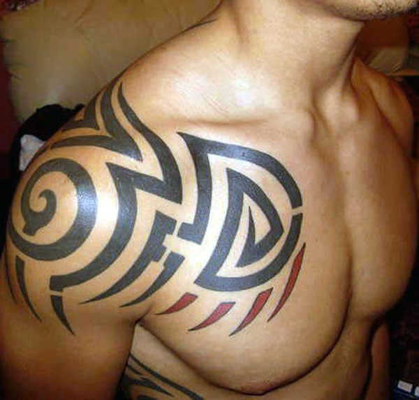 Cool tribal tattoo ideas dark black and red ink tattoo designs