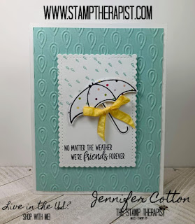 Jennifer's free class kit March 2020 using Stampin' Up!'s Under My Umbrella Bundle.  Click the picture to go to blog for video on how to make the 4 cards.  #stampinup #StampTherapist