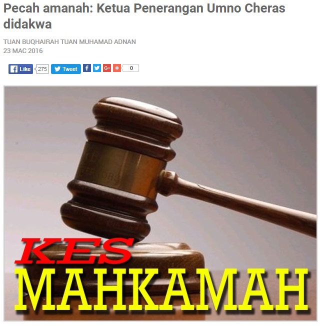 Cerita Sebenar Ketua Penerangan UMNO Cheras Didakwa #SPRM