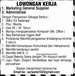 Lowongan Kerja Administrasi Lulusan SMA