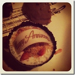 anniversary dessert