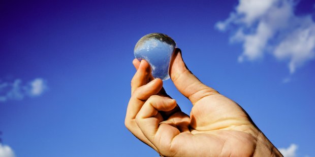 Scientists have created edible water balloons replacing plastic bottles