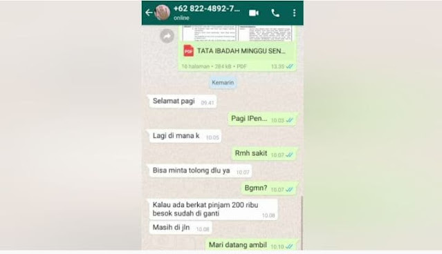 Sinode GKI di TP Himbau Pelayan dan Jemaatnya Tak Tanggapi Modus Penipuan Gunakan Nama Pendeta