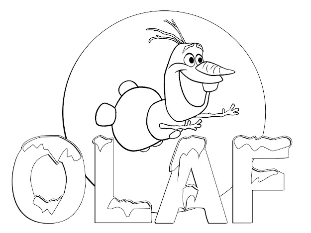 Olaf Free Coloring Page