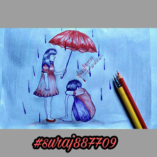 couple drawing,love sketch,love painting,love drawing,Suraj Kumar Prabhat