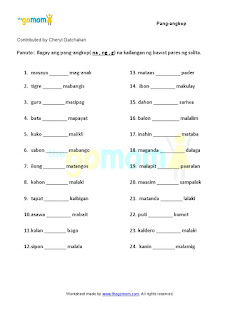   pang-abay worksheets, uri ng pang abay at mga halimbawa nito, pang-abay worksheets for grade 8, pagsasanay sa pang uri at pang abay, pang-abay na pamaraan worksheets, pang-abay na panlunan worksheets, uri ng pang-abay worksheets with answers, pang abay na panggaano worksheet, pang-abay na ingklitik worksheets