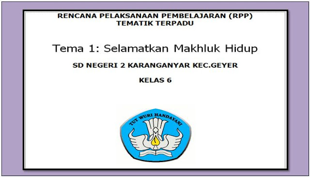 RPP KK 2013 Kelas 6 SD/MI Semester 1 Revisi 2018