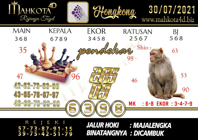 Syair Prediksi Togel Hongkong - HK Jum'at, 30 - Juli - 2021