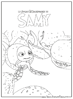 Samy tartaruga para colorir